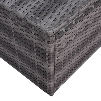 7-tlg. Garten-Sofagarnitur mit Polster&Kissen Poly Rattan Grau