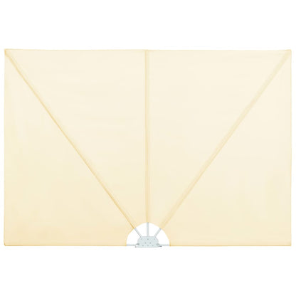 Faltbarer Terrassen-Seitenfächer Creme 400×200 cm