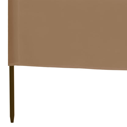 3-teiliges Windschutzgewebe 400 x 120 cm Taupe