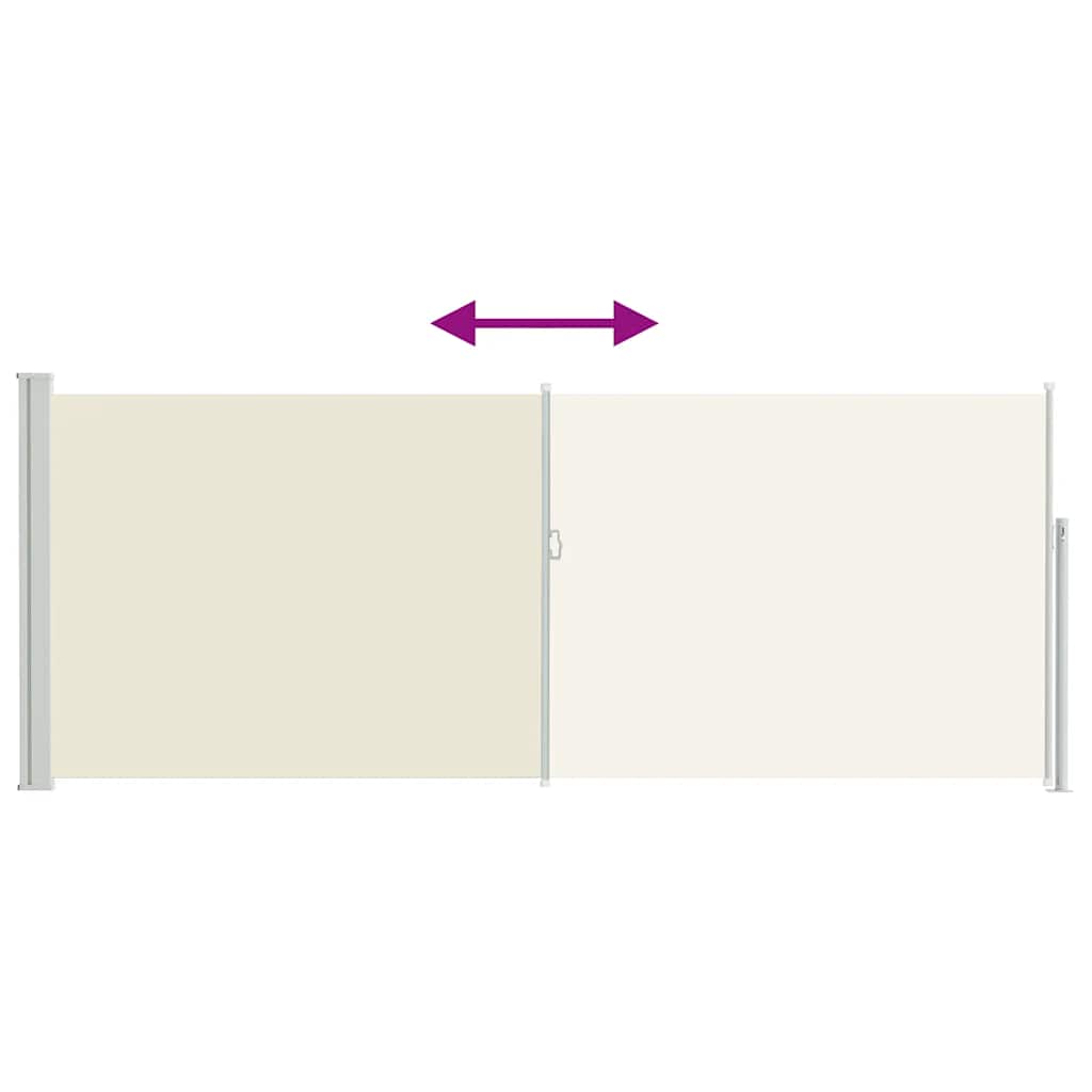 Ausziehbare Seitenmarkise 120x300 cm Creme