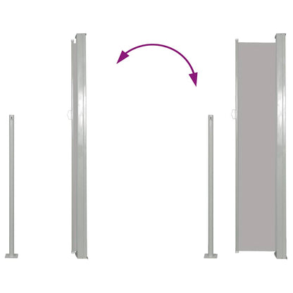 Ausziehbare Seitenmarkise 120x300 cm Grau