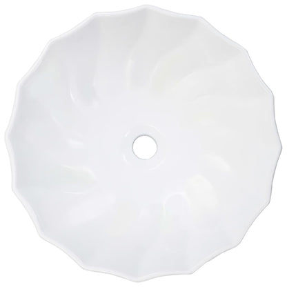 Waschbecken 46 x 17 cm Keramik Weiß