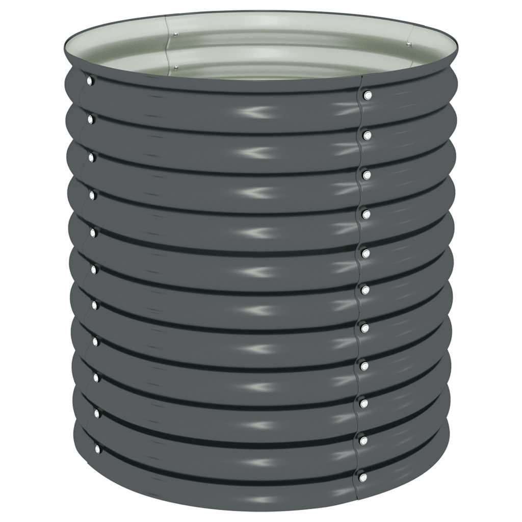 Garten-Hochbeet 80x80x81 cm Verzinkter Stahl Grau