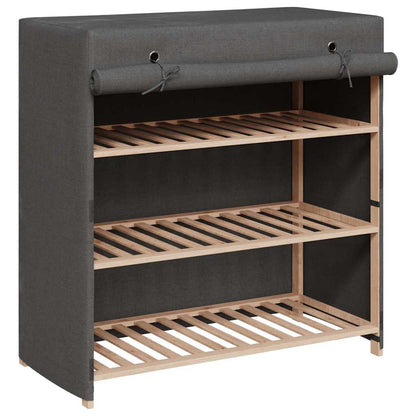 Schuhschrank mit Abdeckung Grau 79 x 40 x 80 cm Stoff