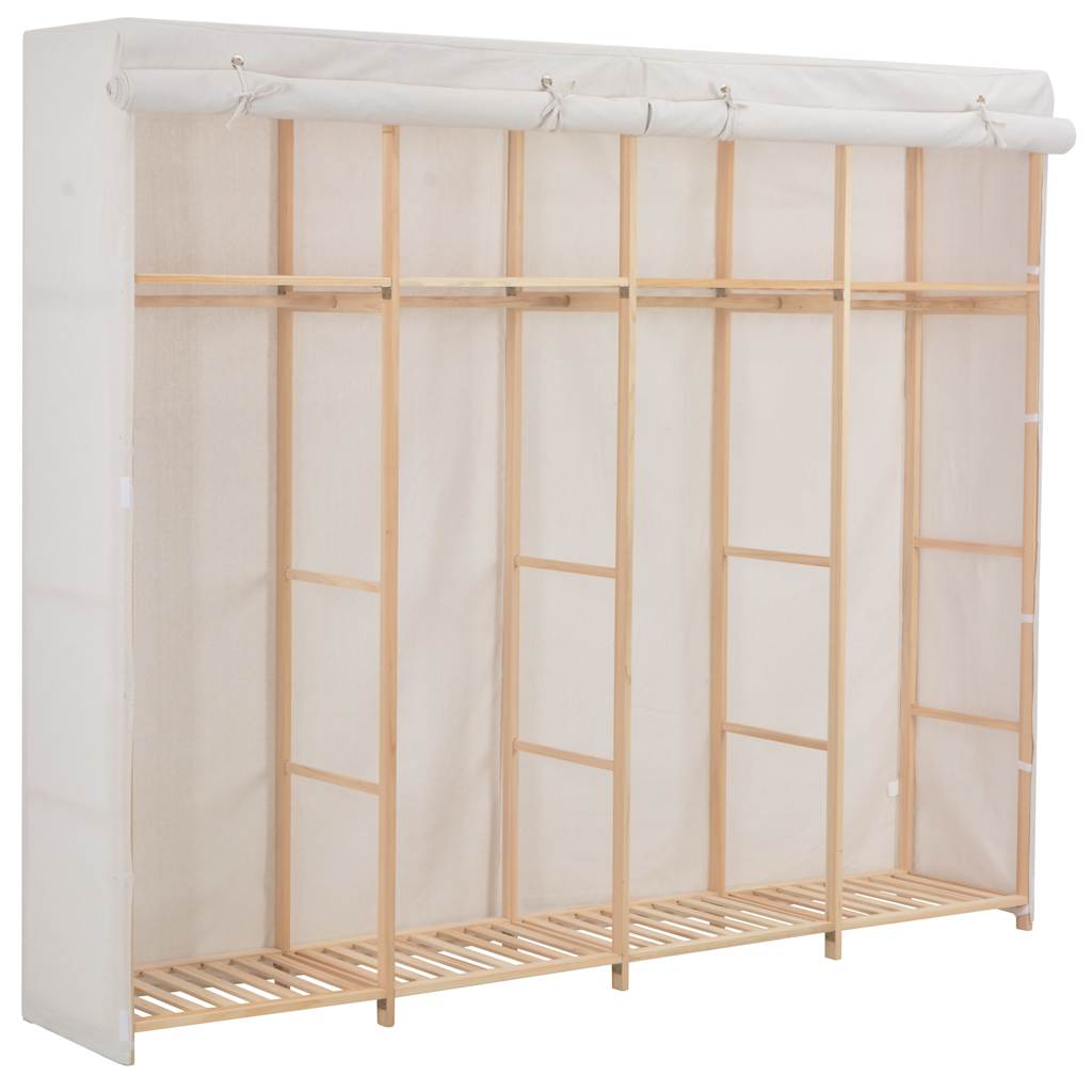 Kleiderschrank Weiß 200 x 40 x 170 cm Stoff