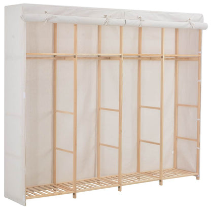 Kleiderschrank Weiß 200 x 40 x 170 cm Stoff