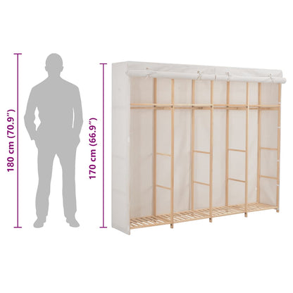 Kleiderschrank Weiß 200 x 40 x 170 cm Stoff