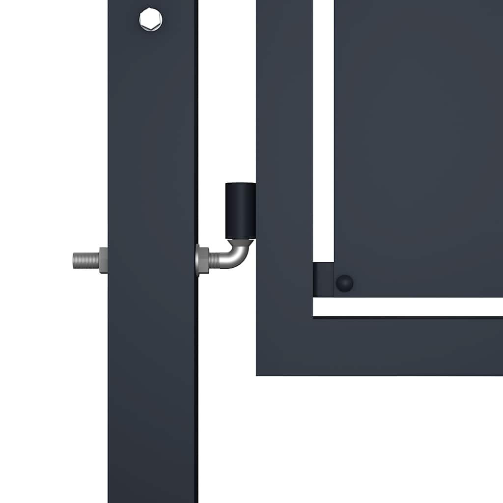 Gartentor aus Stahl 100 x 125 cm Anthrazit