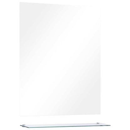 Wandspiegel mit Regal 50×60 cm Hartglas