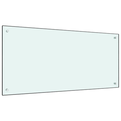 Küchenrückwand Weiß 100x50 cm Hartglas