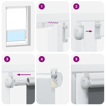 Verdunkelungsrollo 124,4 x 175 cm, Stoffbreite 120 cm, schwarz