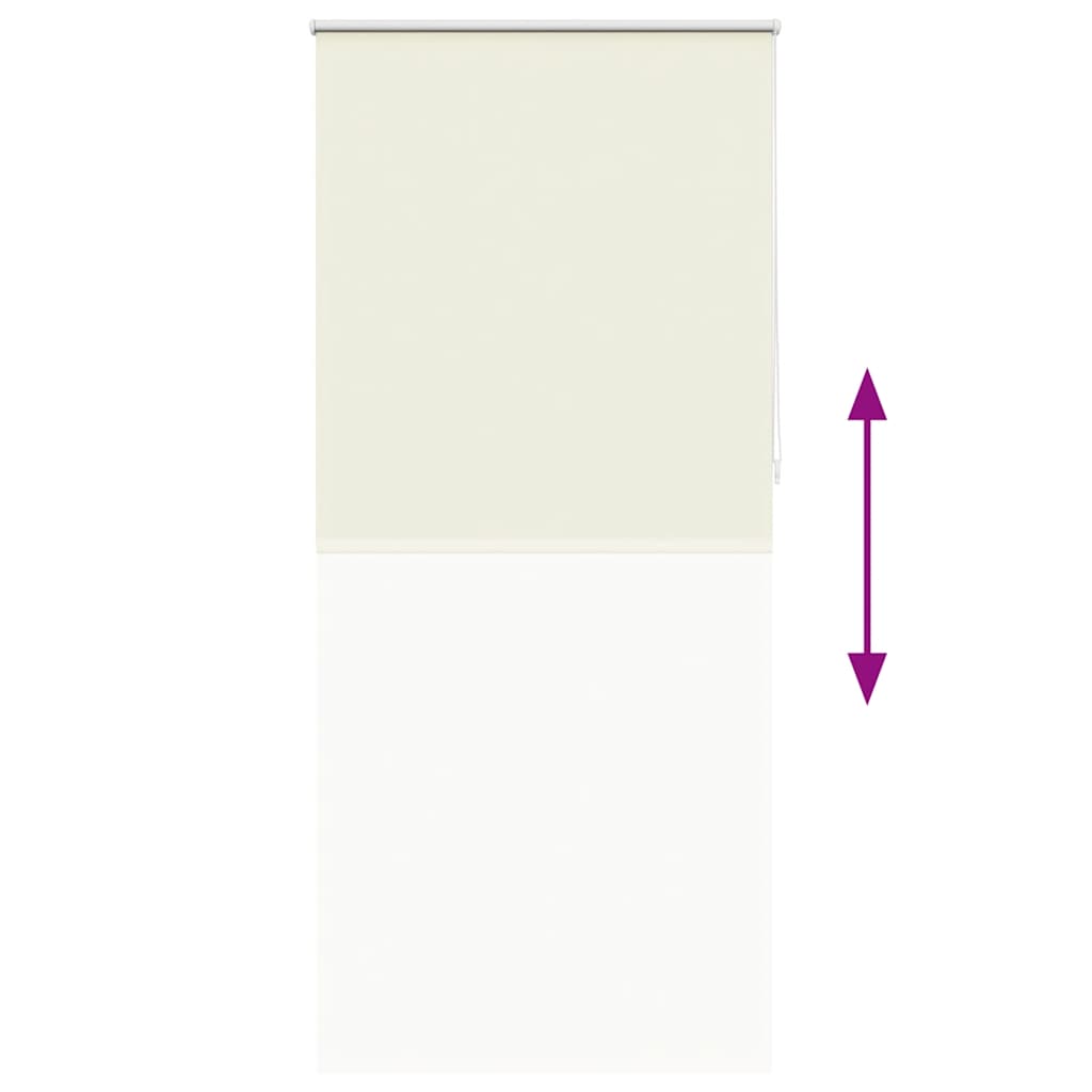 Verdunkelungsrollo 124,4 x 230 cm, Stoffbreite 120 cm, Gebrochen Weiß