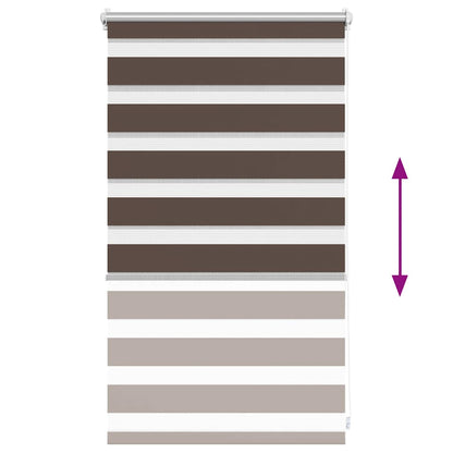 Zebra-Rollo 50,9 x 100 cm, Stoffbreite 46,7 cm, Kaffeebraun