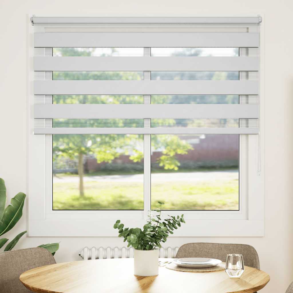 Zebra-Rollo 140,9 x 175 cm, Stoffbreite 136,7 cm, Weiß