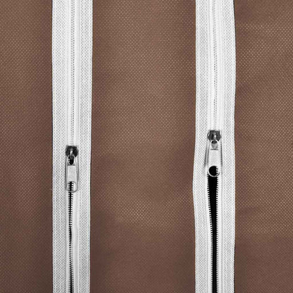 Stoffschrank mit Fächern und Stangen 45×150×176 cm Braun