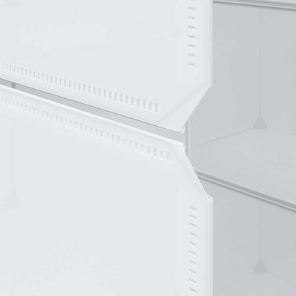 Modularer Schrank mit 9 Fächern 109x36,5x143 cm Weiß