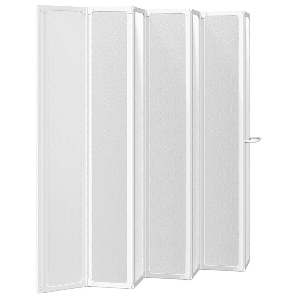 Duschwand 140 x 168 cm 7 Paneele Faltbar mit Handtuchhalter