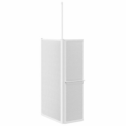 Duschwand L-Form 70x120x137 cm 4-teilig Faltbar