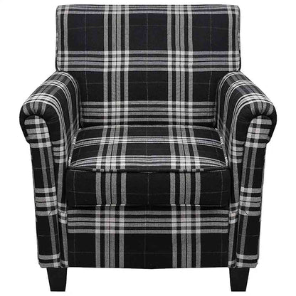 Sessel mit Sitzpolster Schwarz Stoff