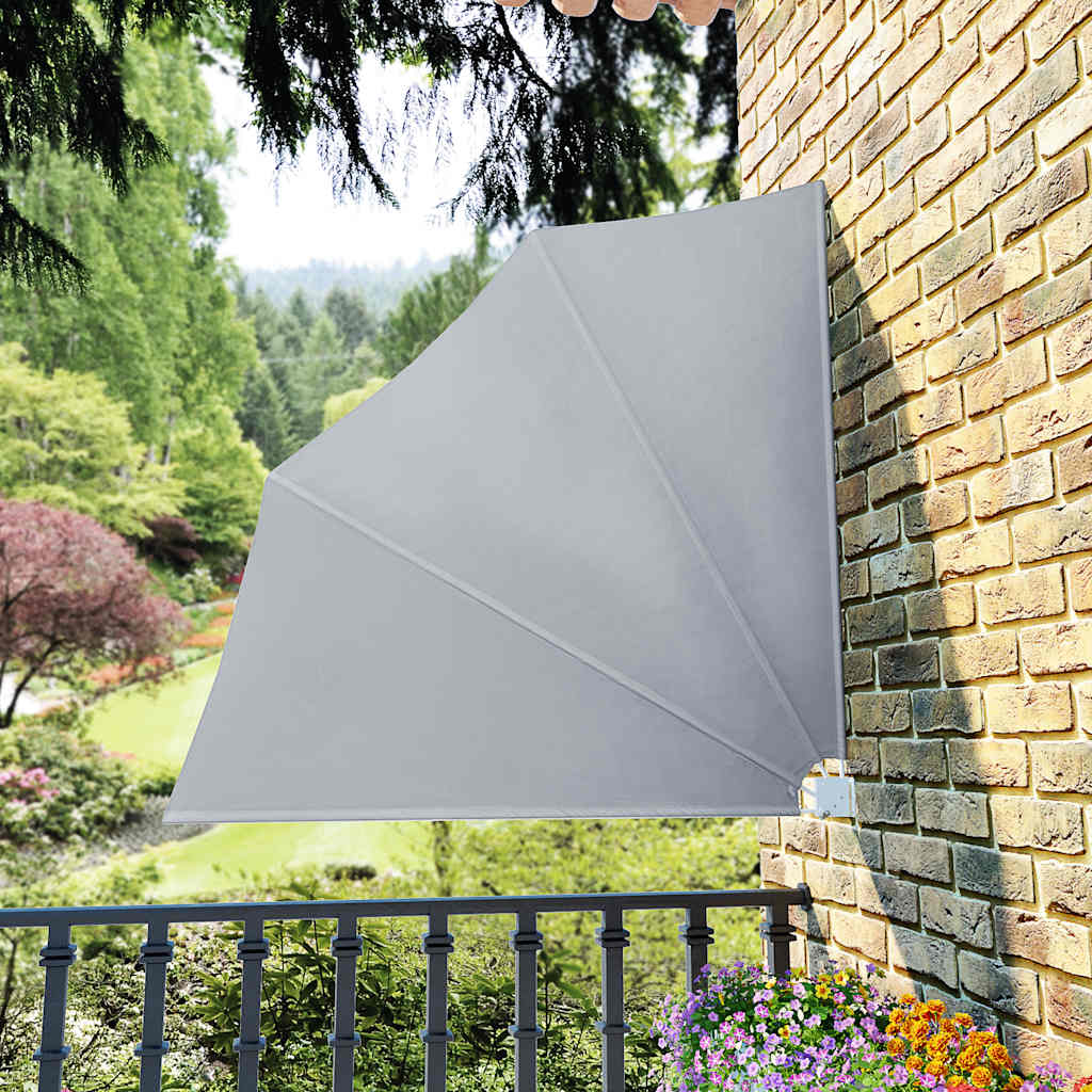Faltbarer Balkonfächer Grau 140×140 cm