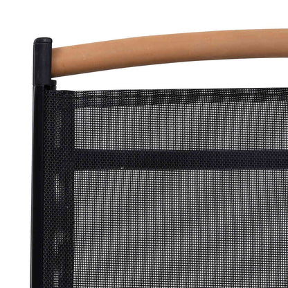 Gartenstühle Klappbar 4 Stk. Aluminium und Textilene Schwarz