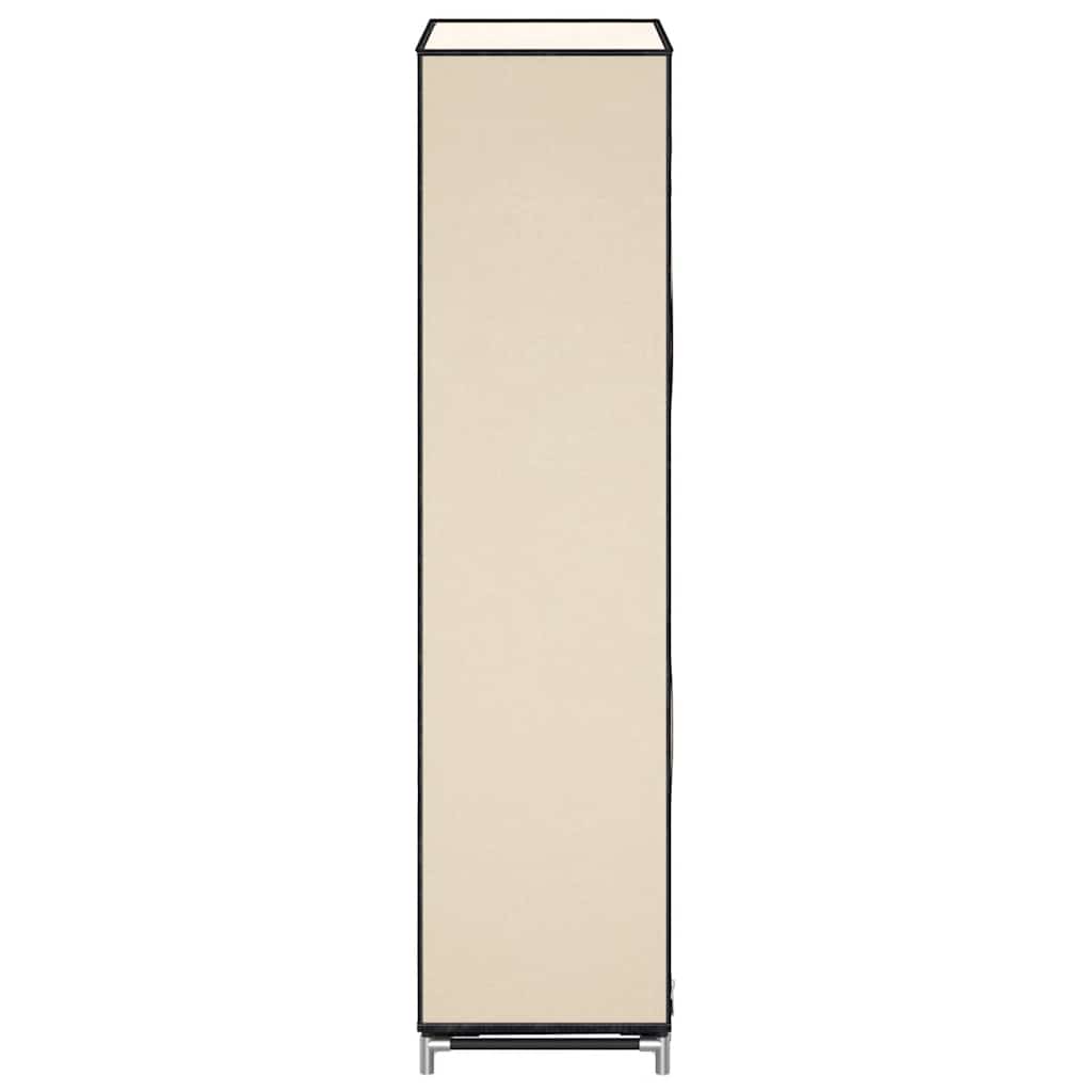 Schuhschrank mit Abdeckung Cremeweiß 58 x 28 x 106 cm Stoff