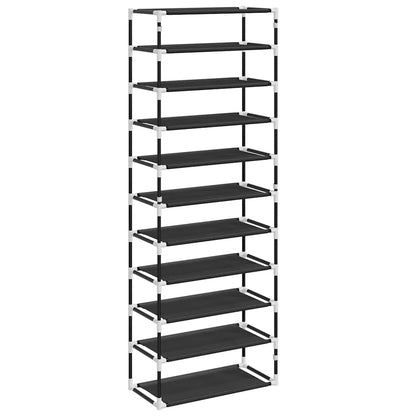 Schuhschrank Schwarz 60x30x166 cm Stoff