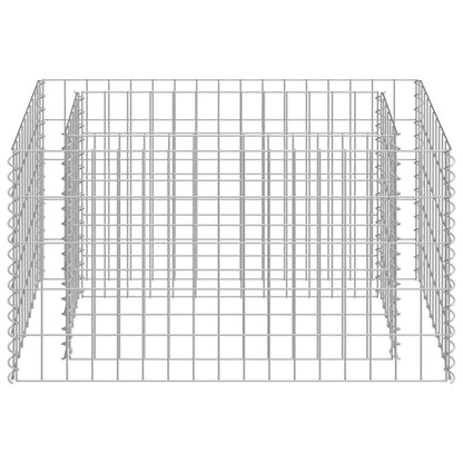Gabionen-Hochbeet Verzinkter Stahl 90×50×50 cm