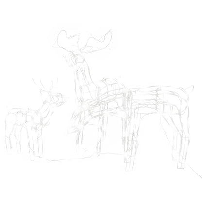 3-tlg. LED-Rentieren-Set Weihnachtsdekoration 229 LEDs