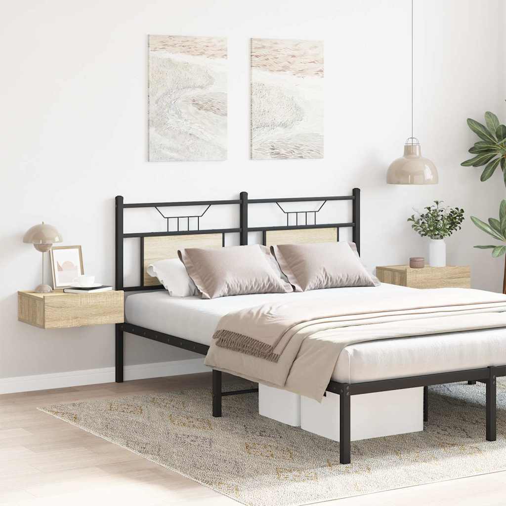 Hängende Nachttische 2 Stk. Sonoma-Eiche 40x30x15 cm