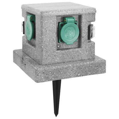 Gartensteckdose mit Dämmerungssensor Kunststoff