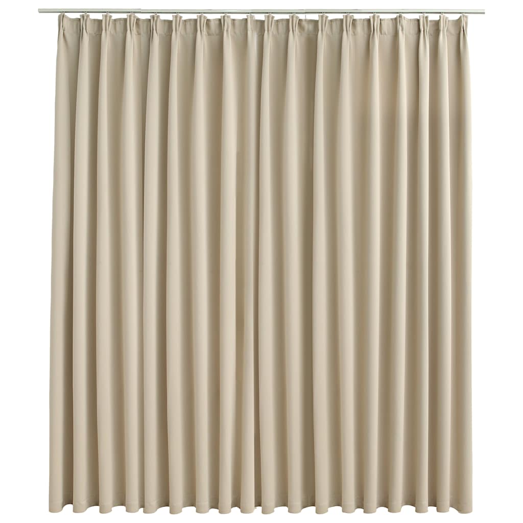 Verdunkelungsvorhang mit Haken Beige 290 x 245 cm