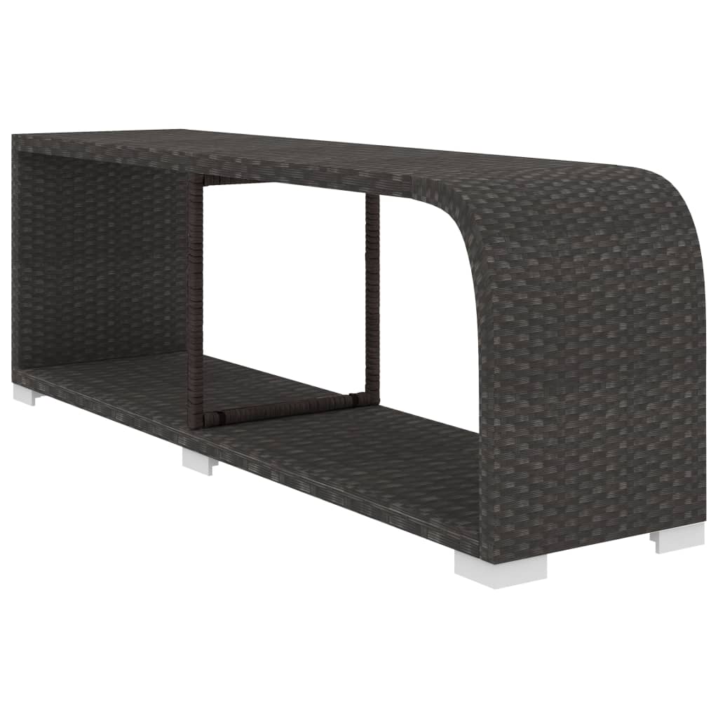 10-tlg. Garten-Lounge-Set mit Auflagen Poly Rattan Schwarz