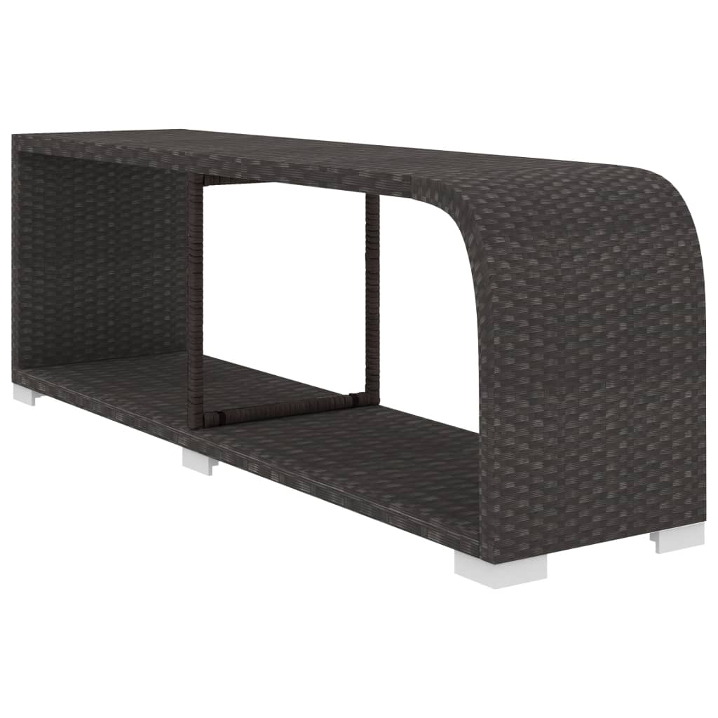11-tlg. Garten-Lounge-Set mit Auflagen Poly Rattan Schwarz