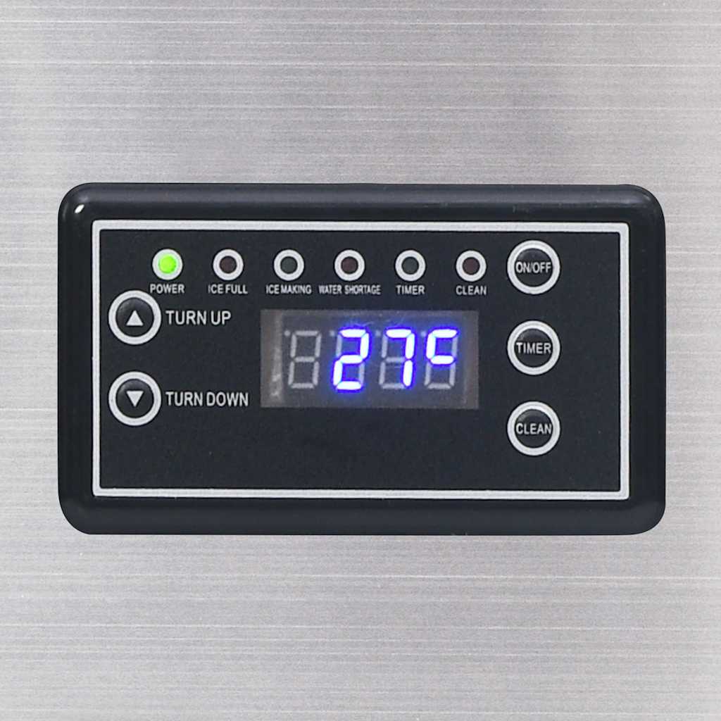 Eiswürfelbereiter mit Tür Silber 43 x 40 x 71 cm Edelstahl