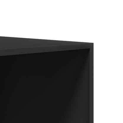 Kleiderschrank mit Schubladen Schwarz 50x50x200cm Holzwerkstoff