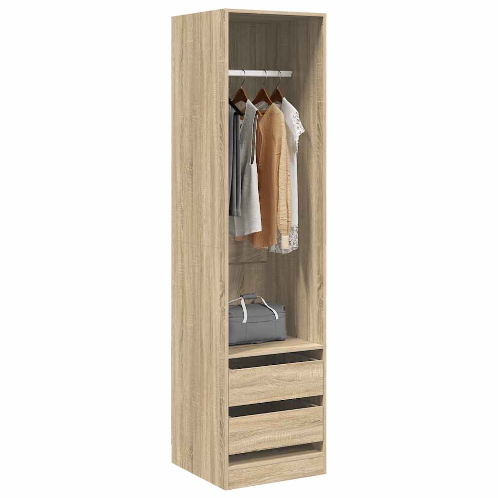 Kleiderschrank mit Schubladen Sonoma-Eiche 50x50x200 cm