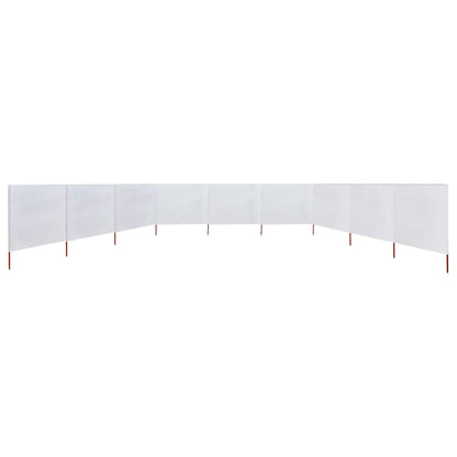 9-teiliges Windschutzgewebe 1200 x 80 cm Sandweiß