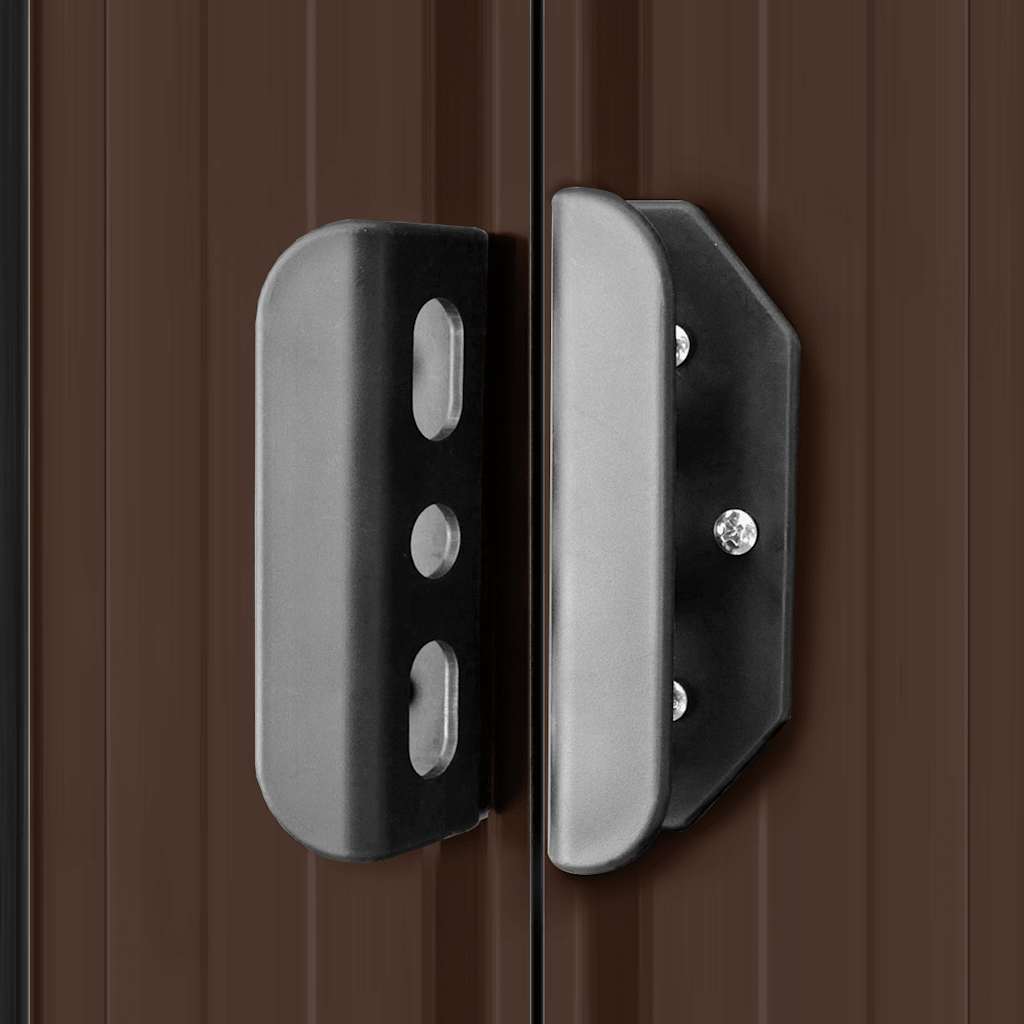 Geräteschuppen Braun 257x205x178 cm Stahl