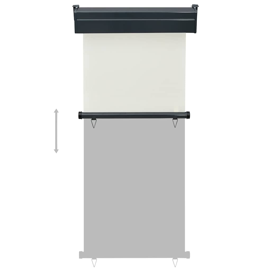 Balkon-Seitenmarkise 85x250 cm Creme