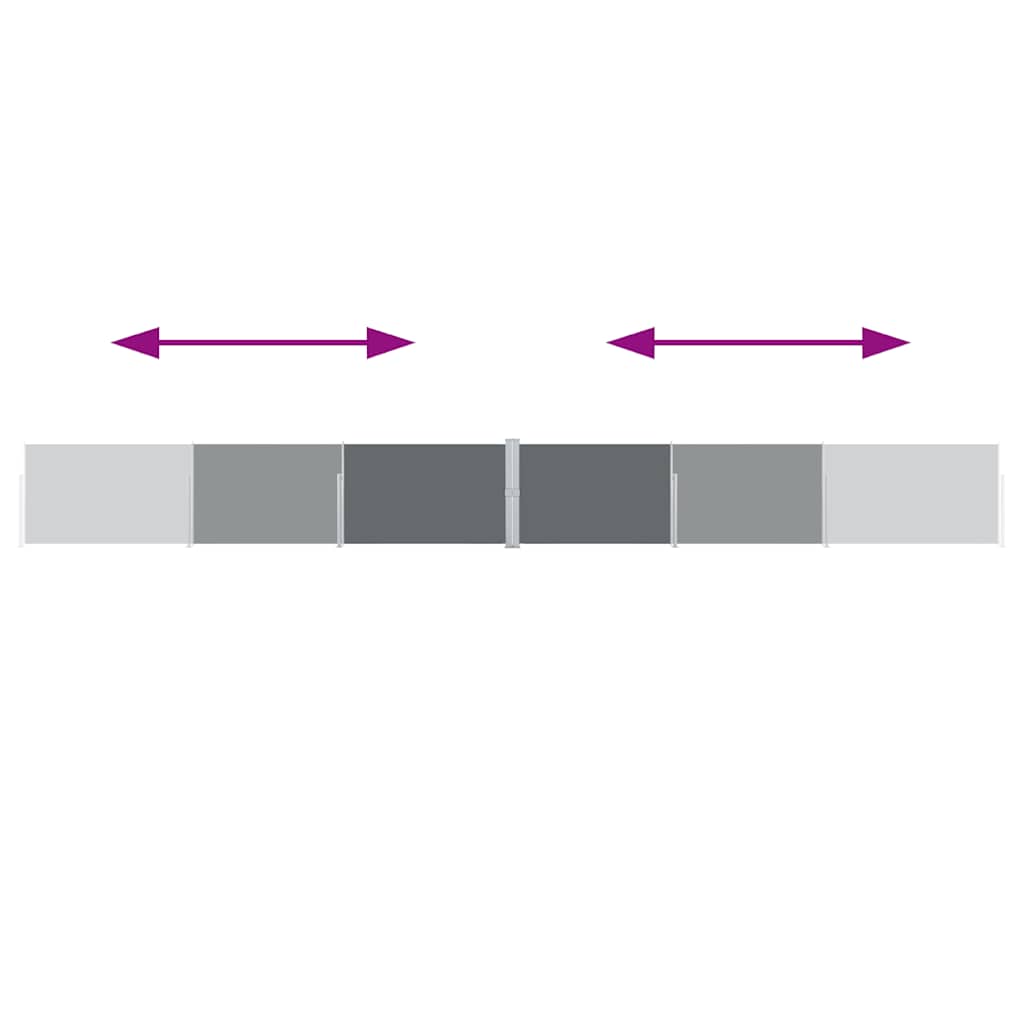 Ausziehbare Seitenmarkise Anthrazit 140 x 1000 cm