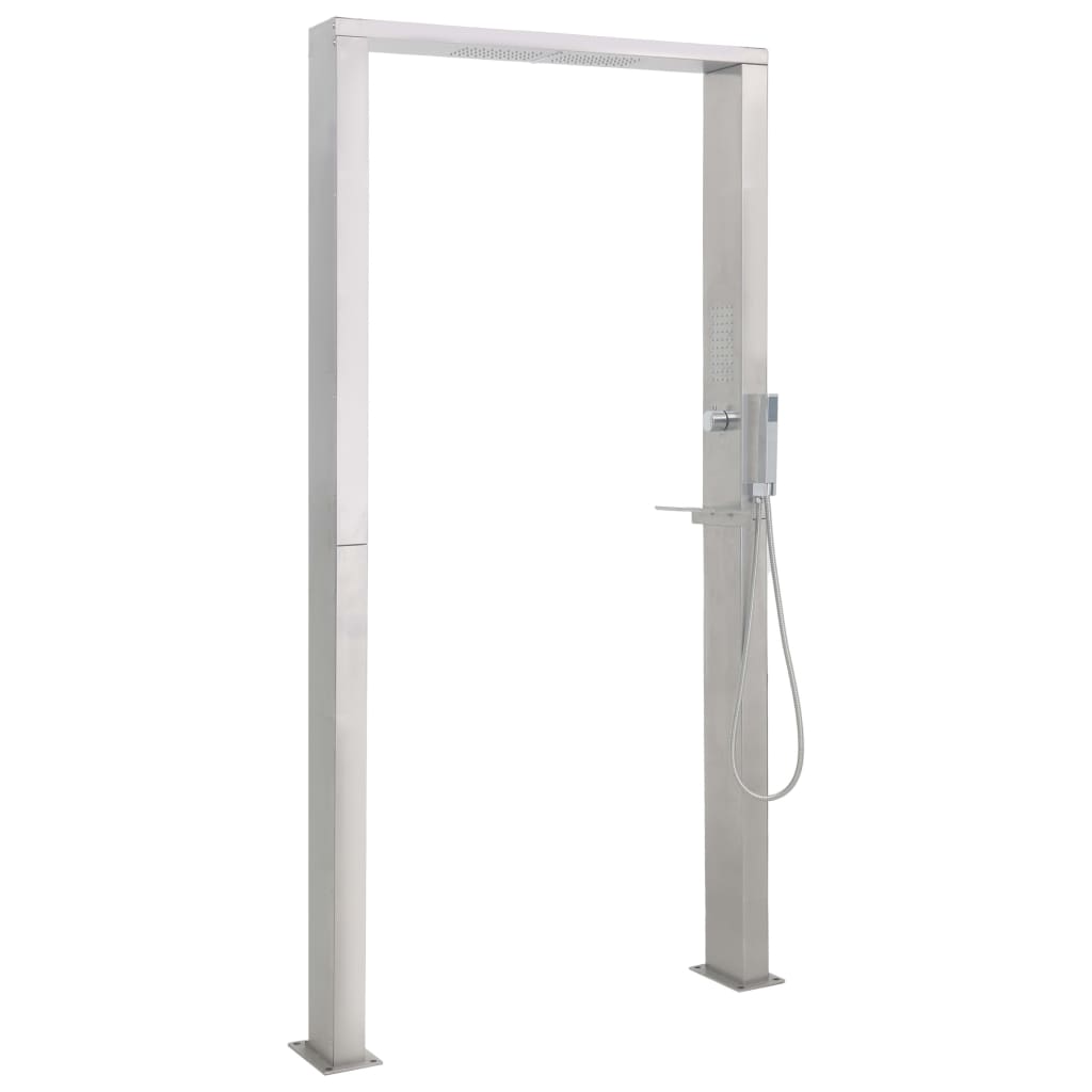 Gartendusche Edelstahl Doppeldüsen