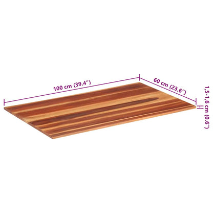 Tischplatte Massivholz Akazie 15-16 mm 60x100 cm
