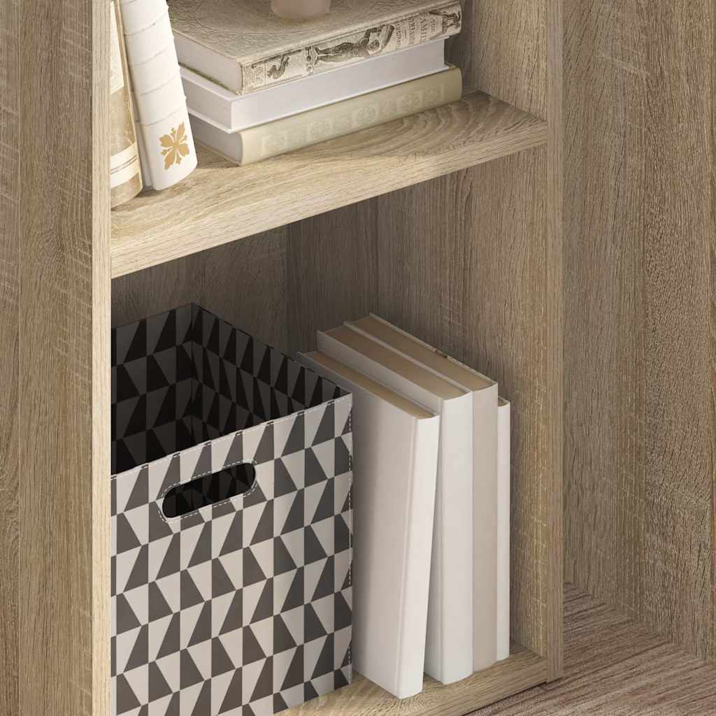 Bücherregal 2 Fächer Sonoma-Eiche 40x30x76,5 cm Holzwerkstoff