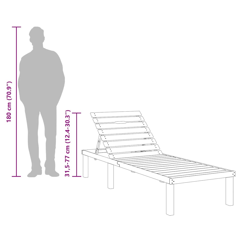 Sonnenliege Kiefernholz Imprägniert