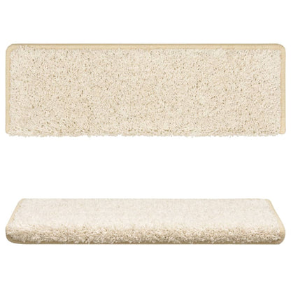 Stufenmatten 15 Stk. 65x21x4 cm Weiß Rechteckiger Rand