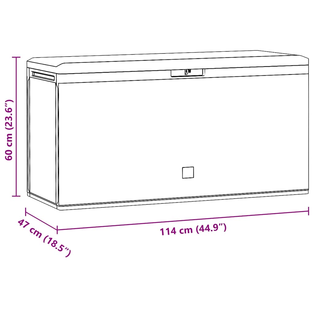 Gartenbox Anthrazit 114x47x60 cm