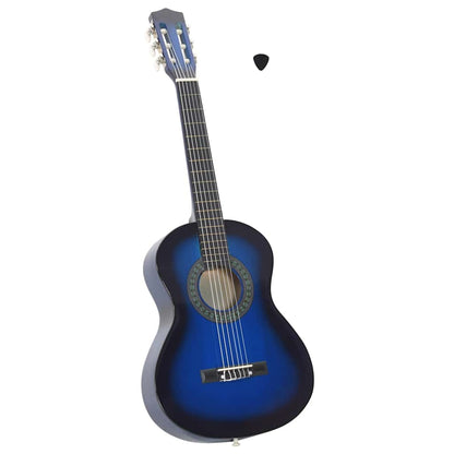 Klassikgitarre für Anfänger und Kinder Blau 1/2 34"