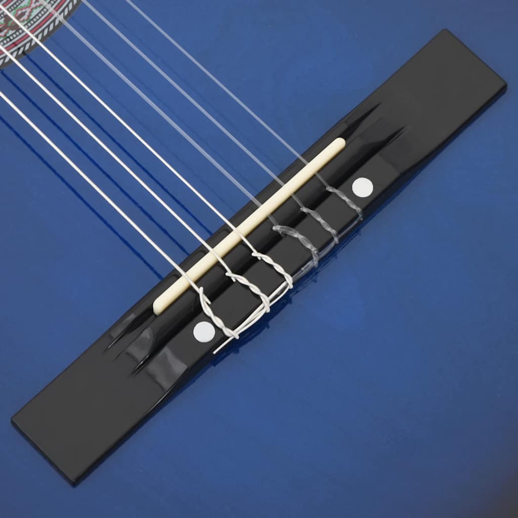 Westerngitarre Cutaway mit 6 Saiten Blau-Schattiert 38"