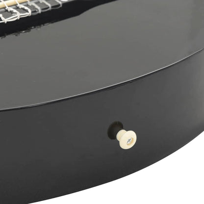 12-tlg. Western Gitarren-Set mit Equalizer und 6 Saiten Schwarz